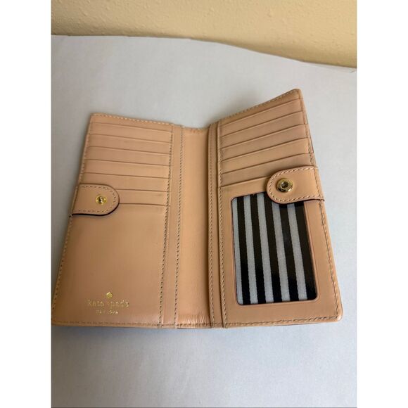 Kate Spade New York Black Pebbled Leather Continental Wallet Bifold Zip Coin Poc - Picture 8 of 8